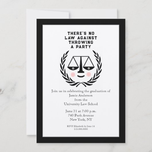 Invitation à la fête de remise des diplômes de l'é (Devant)