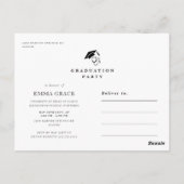 Invitation à la fête de remise des diplômes d'infi (Dos)