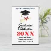 Invitation à la fête de remise des diplômes. invit (Debout devant)