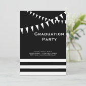 Invitation à la fête de remise des diplômes noir e (Debout devant)