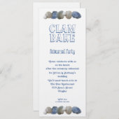 Invitation à la fête de répétition Mariage de clam (Devant / Derrière)