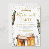 Invitation à la fête de retraite Beer Cheers (Devant)
