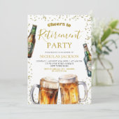 Invitation à la fête de retraite Beer Cheers (Debout devant)