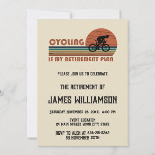 Invitation à la fête de retraite de cyclisme