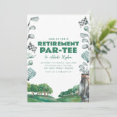 Invitation à la fête de retraite de golf Par-Tee (Debout devant)
