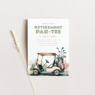 Invitation à la fête de retraite de golf Time to P