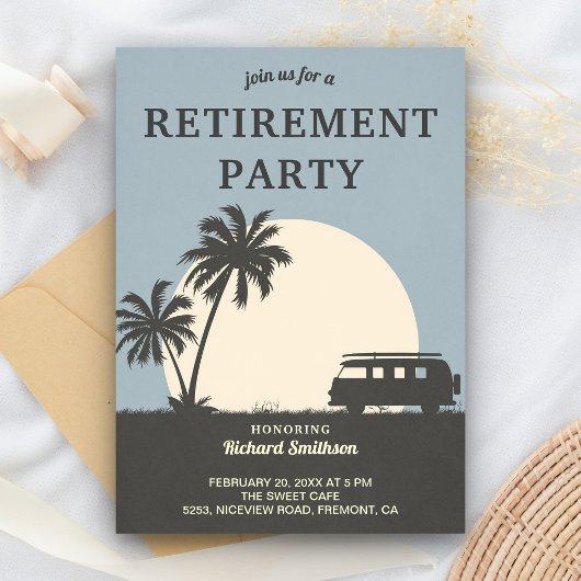 Invitation à la fête de retraite de la camionnette