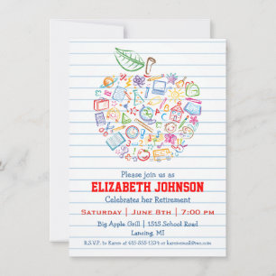 Invitation à la fête de retraite de la pomme des e