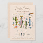 Invitation à la fête de retraite de pêche (Devant / Derrière)