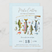 Invitation à la fête de retraite de pêche (Devant / Derrière)