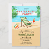 Invitation à la fête de retraite de plage (Devant)