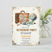 Invitation à la fête de retraite de voyage (Debout devant)