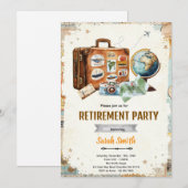 Invitation à la fête de retraite de voyage (Devant / Derrière)
