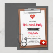 Invitation à la fête de retraite des infirmières (Devant / Derrière)