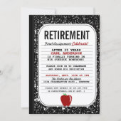 Invitation à la fête de retraite du cahier de comp (Devant)