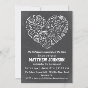 Invitation à la fête de retraite du cœur des ensei