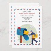 Invitation à la fête de retraite du facteur (Devant / Derrière)