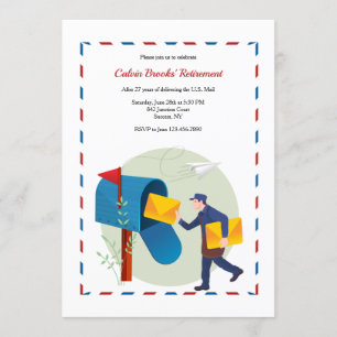 Invitation à la fête de retraite du facteur