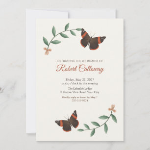 Invitation à la fête de retraite du papillon Amira