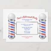 Invitation à la fête de retraite du poteau de barb (Devant / Derrière)