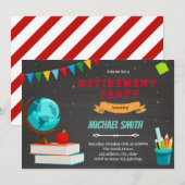 Invitation à la fête de retraite d'un enseignant (Devant / Derrière)