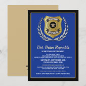 Invitation à la fête de retraite d'un policier (Devant / Derrière)