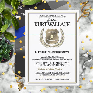 Invitation à la fête de retraite d'un policier