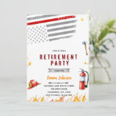 Invitation à la fête de retraite d'un sapeur-pompi (Debout devant)