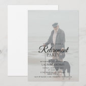 Invitation à la fête de retraite en photo (Devant / Derrière)