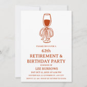 Invitation à la fête de retraite et d'anniversaire (Devant)