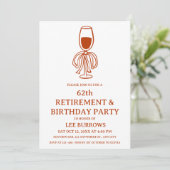 Invitation à la fête de retraite et d'anniversaire (Debout devant)