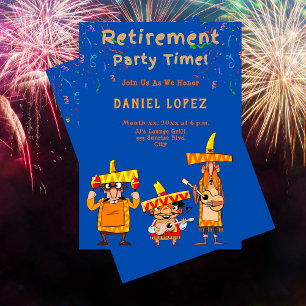Invitation à la fête de retraite Fun Fiesta