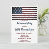 Invitation à la fête de retraite militaire avec le (Debout devant)