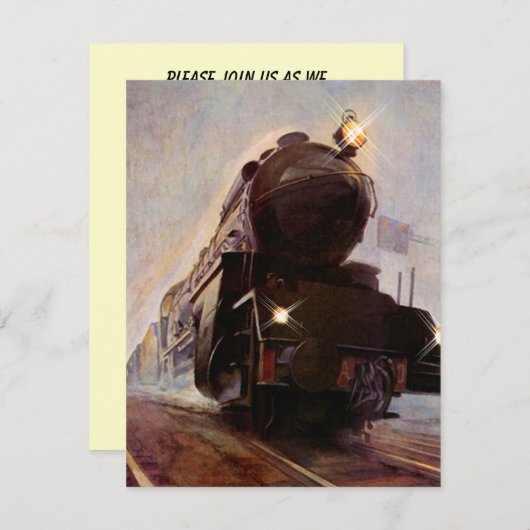 INVITATION À LA FÊTE DE RETRAITE ~ MISTY SOIR TRAI (Devant / Derrière)