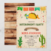 Invitation à la fête de retraite Taco Bout Retirem (Devant / Derrière)
