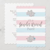 Invitation à la fête de révélation de genre Elepha (Devant / Derrière)