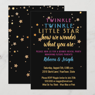 Invitation à la fête de révélation de genre Twinkl