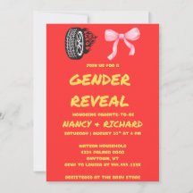 Invitation à la fête de révélation du sexe Bébé Fi