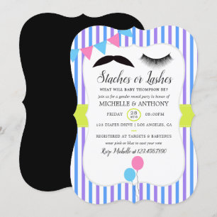 Invitation à la fête de révélation du sexe de bébé