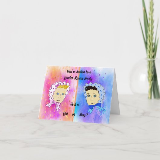 Invitation à la fête de révélation du sexe du bébé (Devant)