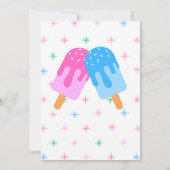 Invitation à la fête de révélation du sexe du bébé (Dos)