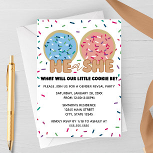 Invitation à la fête de révélation du sexe du bébé