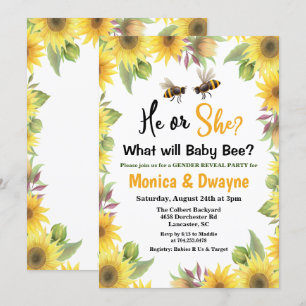 Invitation à la fête de révélation du sexe du bébé