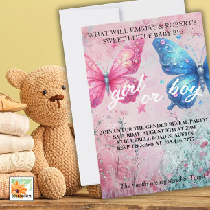 Invitation à la fête de révélation du sexe papillo