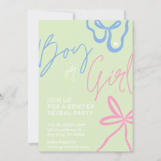 Invitation à la fête de révélation du sexe vert cl