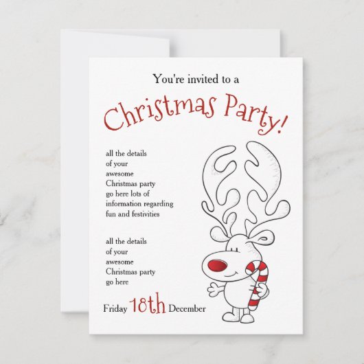 Invitation à la fête de Rudolph (Devant)