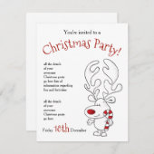 Invitation à la fête de Rudolph (Devant / Derrière)