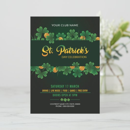Invitation à la fête de Saint-Patrick (Debout devant)