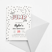 Invitation à la fête de saut et de rebond rouge et