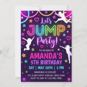 Invitation à la fête de saut sur trampoline pour a (Devant)